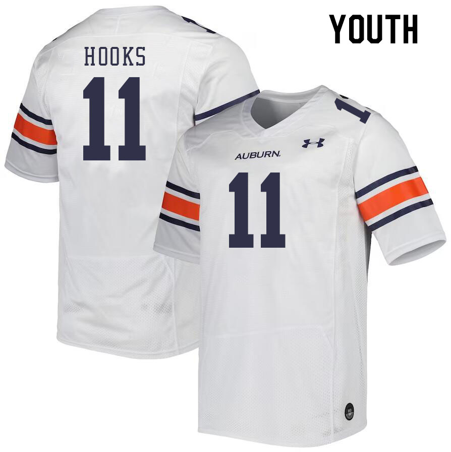 Youth #11 Shane Hooks Auburn Tigers College Football Jerseys Stitched Sale-White